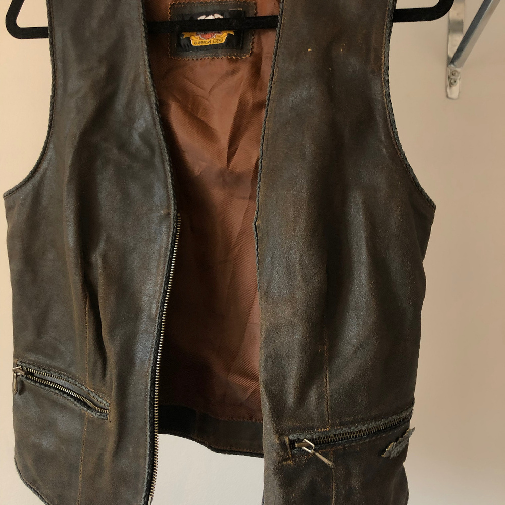 W's Harley-Davidson Leather Zip Motorcycle Vest